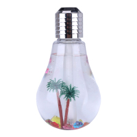 灯泡usb加湿器家用静音小型卧室床头迷你宿舍学生空调房办公室桌面网红空气喷雾器香薰可|银色[配1瓶植物香薰精油]