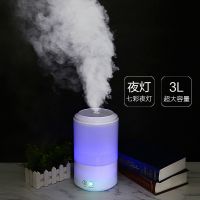 卡通加湿器家用静音大容量卧室办公室桌面空气净化小型迷你香薰机A2|单机七彩灯+滤芯+5除垢剂