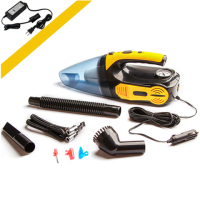 新款大功率四合一车载吸尘器车用充气泵干湿两用120w汽车用品|新款黄色四合一（车家两用款）