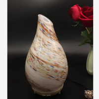 小型加湿器创意空调家用卧室静音孕妇婴儿空气办公室净化生日礼物|梦精灵+圆弧深色底+2精油+不定位花