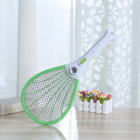 家用电子灭蚊器充电式带led灯灭蚊拍无辐射电驱蚊器电蚊拍蚊子拍|贝壳绿-强效灭蚊