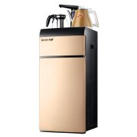 先科茶吧机饮水机立式双门冷热家用下置水桶冷热多功能饮水器特价|冰温热 S1金色自动龙头全塑款【95高】