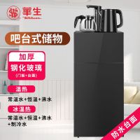 饮水机台立式家用冰温热制冷制热多功能自动上水茶吧机饮水器|雅典黑（上门可翻盖储物+防烫水壶） 温热
