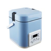 双胆q师傅迷你电饭煲1.2升1-2人智能定时全自动电饭锅学生白领|YiYO养生玻璃双胆天蓝色