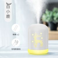 加湿器家用卧室大容量充电静音孕妇婴儿车载香薰usb迷你喷雾风扇|白小鹿