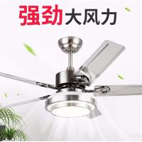 不锈钢吊扇餐厅风扇灯客厅现代简约卧室led变频带电风扇吊灯家用