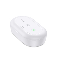 uv紫外线消毒机家用小型手机内裤内衣衣物臭氧杀菌盒箱器便携|[优雅白]双侧紫外灯★臭氧+c波紫外线★10w无线充电