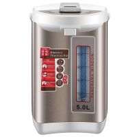 台式饮水机家用小型智能保温电热水机304不锈钢开水机电烧水壶5l|升级六段选温触摸显示白色