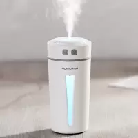 加湿器迷你家用静音卧室婴儿车载空气净化孕妇小型喷雾香薰机|纯洁白 配送植物香薰精油[1瓶]