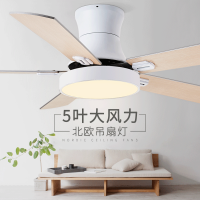 北欧吊扇灯简约美式风扇灯现代客厅餐厅家用卧室静音带电风扇吊灯