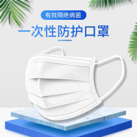[10只]一次性三层过滤防飞沫含熔喷层防护成人口罩防尘防雾霾