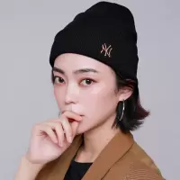 MLB男女帽子小标NY毛线帽LOGO刺绣针织简约运动休闲秋冬潮流