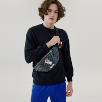 MLB男女腰包迪士尼米奇联名老花系列胸包运动休闲