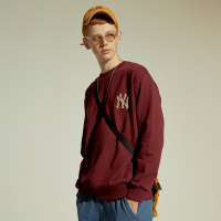 MLB男女卫衣复古老花系列NY刺绣LOGO长袖宽松秋冬新款