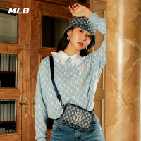 MLB老花卫衣泫雅印花满标NY情侣宽松圆领长袖上衣女