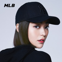 MLB男女帽子NYLA棒球帽纯色可调节运动户外鸭舌帽潮流