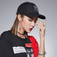 MLB帽子女款棒球防晒遮阳帽银标NY大标LA鸭舌帽子男款