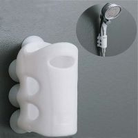 花洒支架免打孔多功能宿舍通用吸盘可调浴室喷头固定器壁挂置物架|+硅胶白色吸盘花洒[2个]+