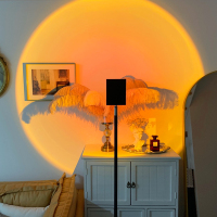 夕阳灯拍照日落灯意大利余晖投影氛围灯落日灯台灯日不落灯落地灯