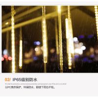 流星雨七彩灯五颜六色户外防水闪灯串灯满天星两亮化装饰树灯
