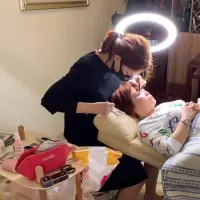 半灯落地护眼大光圈纹身工作灯纹绣便携折叠式亮补光灯