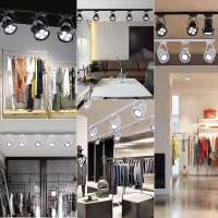 轨道射灯服装店铺商场展厅亮节能家用客厅背景墙理发店