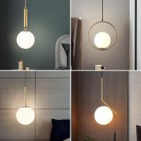 床头吊灯现代简约轻奢网红单头飘窗灯北欧长线吧台餐厅卧室小吊灯