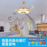 隐形吊扇灯餐厅客厅蓝牙风扇吊灯卧室风扇吊灯带电风扇吊灯