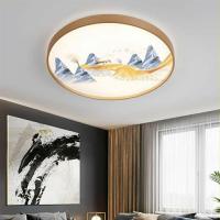 5d喷画吸顶灯卧室客厅节能圆形阳台灯现代简约餐厅书房过道灯