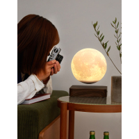 磁悬浮月球台灯创意ins网红卧室床头月亮土星现代智能简约睡眠气氛星空投影仪星球轻奢氛围小夜灯具生日礼物