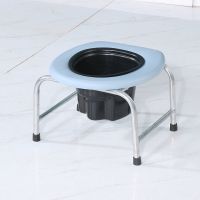 加厚老人厕所坐便器病人蹲厕移动马桶坐便凳家用大便椅孕妇坐便椅|26非折叠镀锌管[吹塑面]+桶