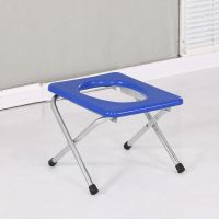 加厚老人厕所坐便器病人蹲厕移动马桶坐便凳家用大便椅孕妇坐便椅|小号蓝色凳子