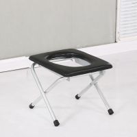 加厚老人厕所坐便器病人蹲厕移动马桶坐便凳家用大便椅孕妇坐便椅|小号黑色凳子