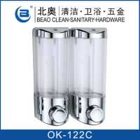 北奥皂液器挂ok-121a壁式单头沐浴露盒给皂器酒店浴室洗手液盒|122C双头不锈钢色