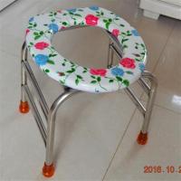 孕妇坐便椅老人坐便器成人蹲厕座厕椅可折叠马桶凳残疾人u型坐便|不锈钢花色加固双成37送座套