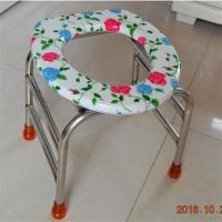 孕妇坐便椅老人坐便器成人蹲厕座厕椅可折叠马桶凳残疾人u型坐便|不锈钢花色加固双成40送座套