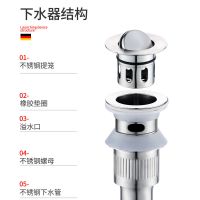 304不锈钢下水器 洗面盆下水管洗手台盆拖把池落水排水管防虫防臭