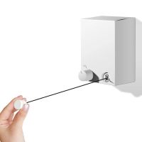 隐形晾衣绳阳台晾衣神器钢丝收缩晒衣绳室内免打孔家用伸缩晾衣架