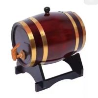 1.5l30l橡木酒桶白酒桶小木桶酒庄摆件橡木酒具复古酒桶白酒桶|复古色 5升立式
