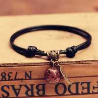 黑绳叶子深咖啡色(不会发光)|防水夜光驱蚊手环防蚊手链脚链超长驱蚊90天无异味