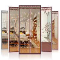 夏季天门帘大门纱帘带吸磁铁自吸防蚊虫魔术贴纱窗帘防蝇通风家用