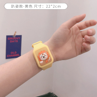 趴资款-黄色|儿童驱蚊手环发光可爱卡通学生情侣防蚊神器驱蚊扣手表植物精油