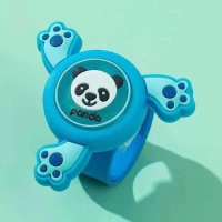 旋转驱蚊手环[熊猫] 两个优惠装|旋转闪光驱蚊手环儿童防蚊子神器抖音新款夏季户外随声防蚊啪啪圈