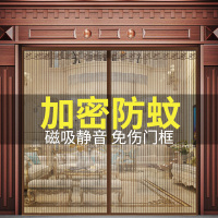 防蚊门帘大门魔术贴加密纱门窗帘夏季防蝇通风免打孔家用磁铁自吸