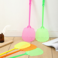 6把塑料苍蝇拍家用加厚加长打不烂熟胶手柄可爱卡通灭蚊拍手动