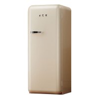 哈士奇[大吐司-HCK]281升一级能效变频风冷客厅复古冰箱干湿分储 BC-130GGA浅黄