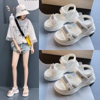 鑫恩尚网红凉拖鞋女夏外穿ins潮2020年新款韩版百搭厚底松糕凉鞋魔术贴