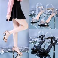 鑫恩尚2020夏季新款银色小码凉鞋耐磨女风防水台百搭细跟性感网红高跟鞋