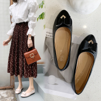 鑫恩尚单鞋女2020春季新款百搭尖头浅口女鞋仙女风蝴蝶结平底鞋豆豆鞋女