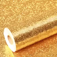 防水防潮自粘墙贴厨房防油贴纸耐高温柜灶台用橱柜油烟机用墙壁纸|金色橙皮60cm宽2米长+送工具一套 中